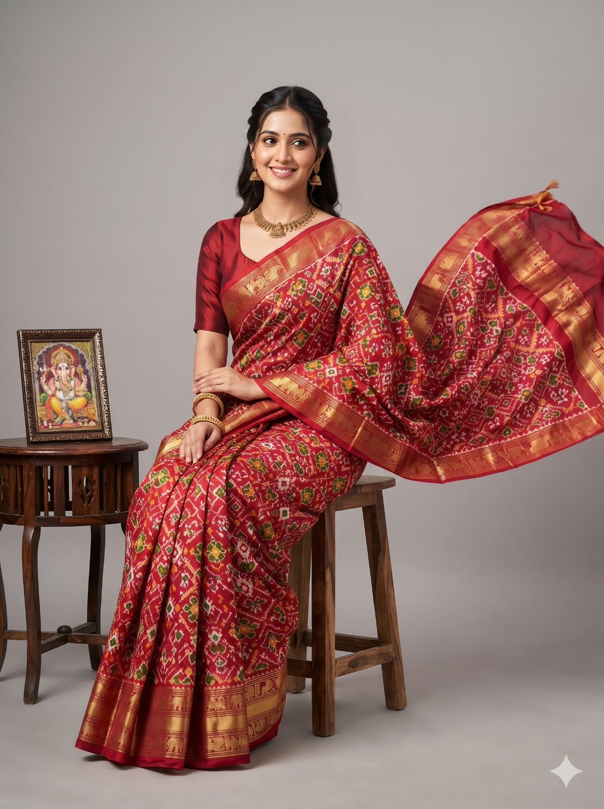 Kanchi Border Ikat - PSSIO28-KBIPIZFCC-05