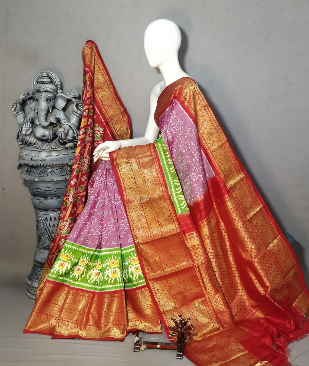 Kanchi Border Ikat - PSSIS28-KBRPISSDC-01