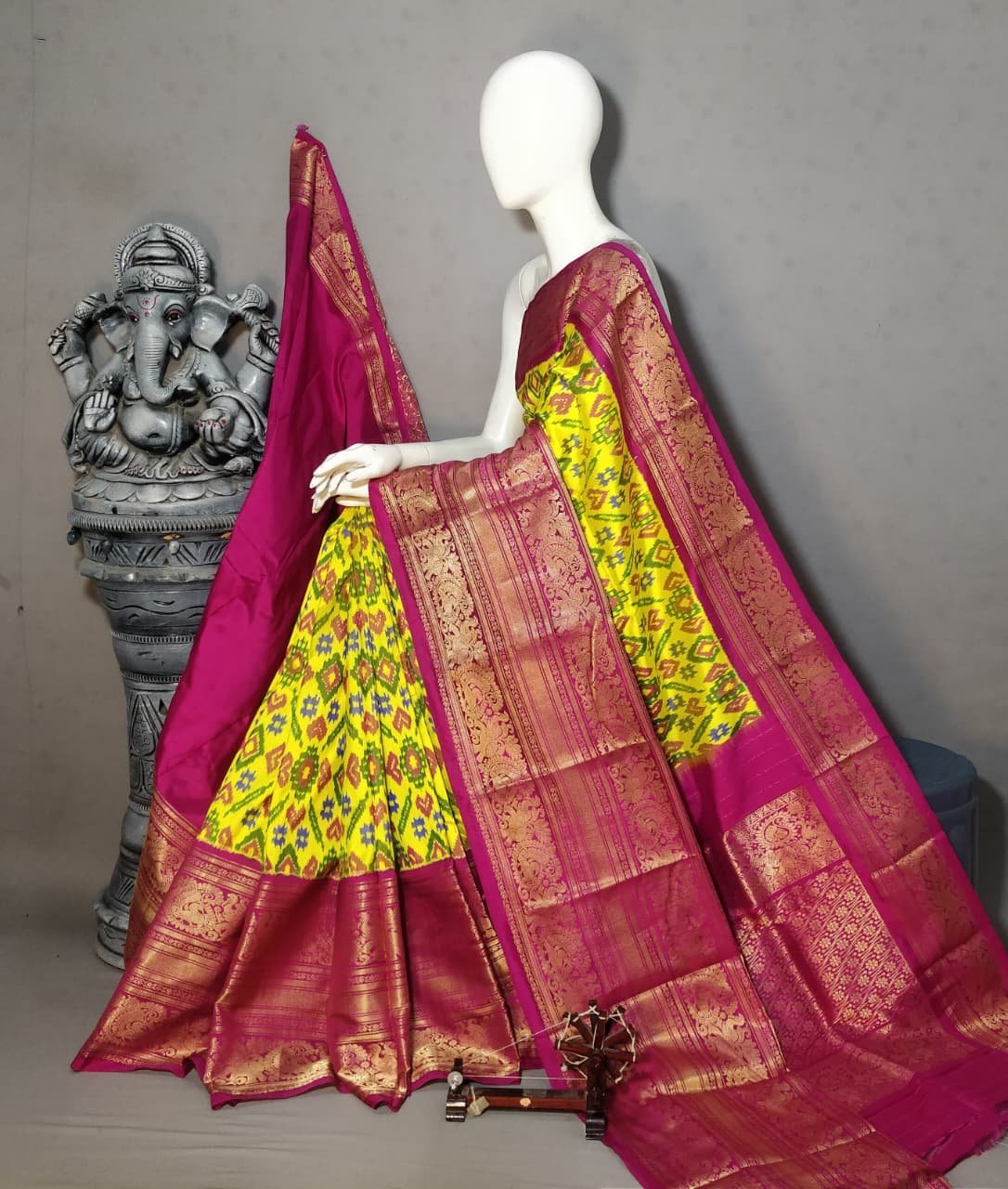 Kanchi Border Ikat - PSSIS28-KBRPISSDC-02