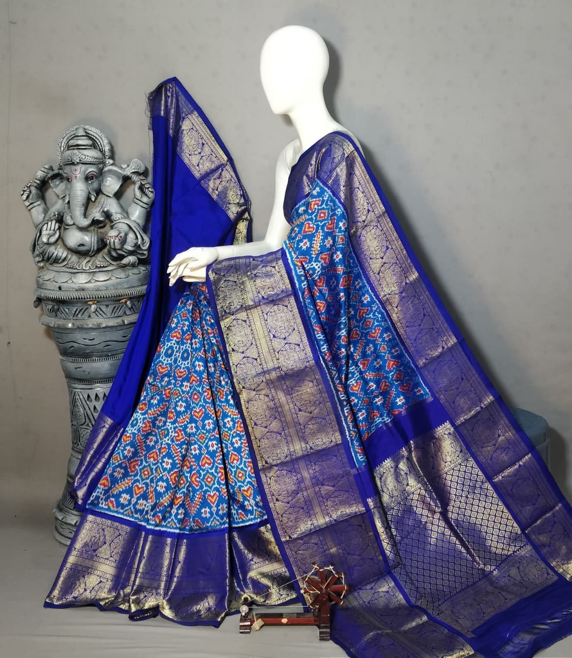 Kanchi Border Ikat - PSSIS28-KBRPISSDC-03
