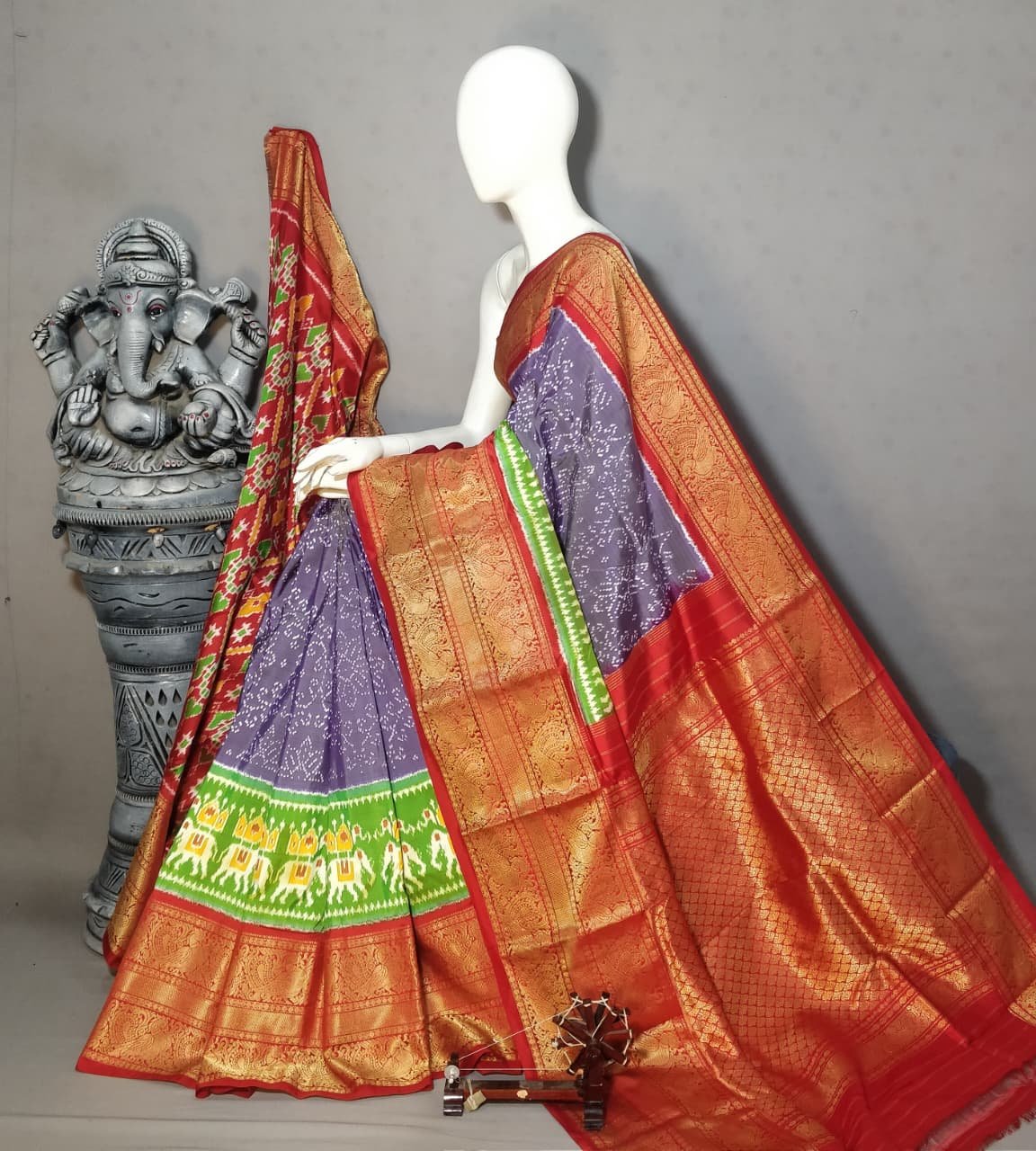 Kanchi Border Ikat - PSSIS28-KBRPISSDC-05