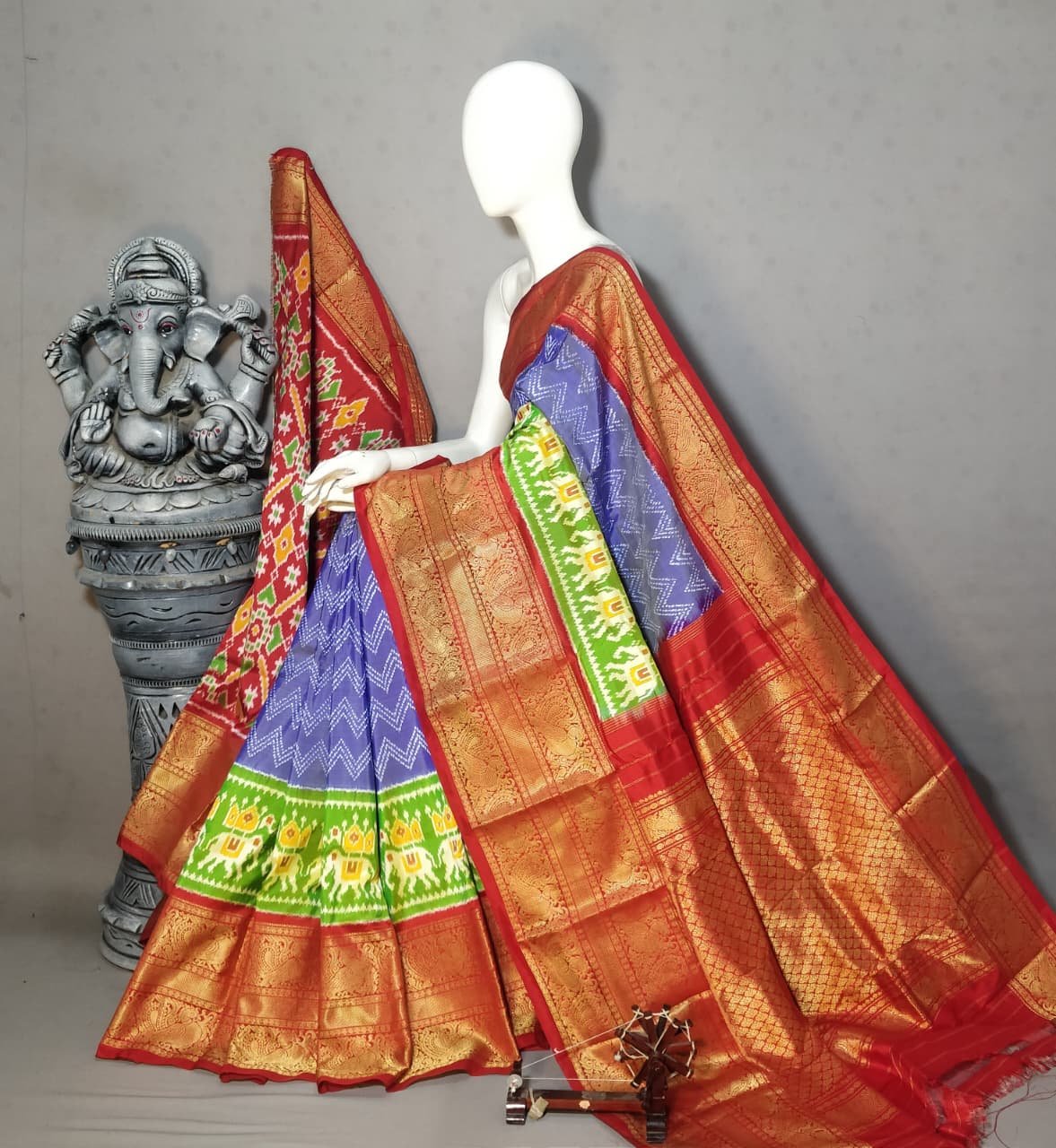 Kanchi Border Ikat - PSSIS28-KBRPISSDC-06