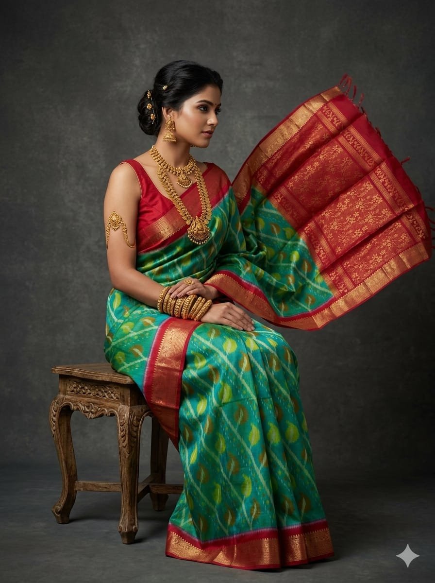 Kanchi Border Ikat - PSTHL25-KBRPICDCD-05