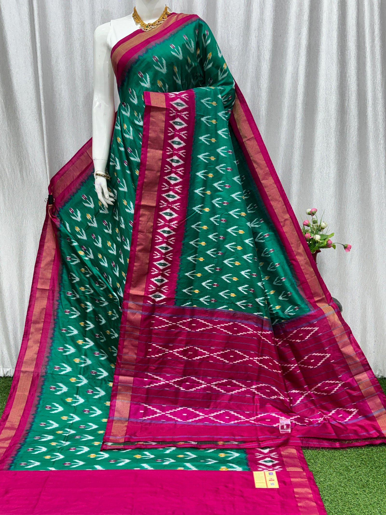 Lightweight Ikat Silk - PASKN27-LSWBDTDCC-15