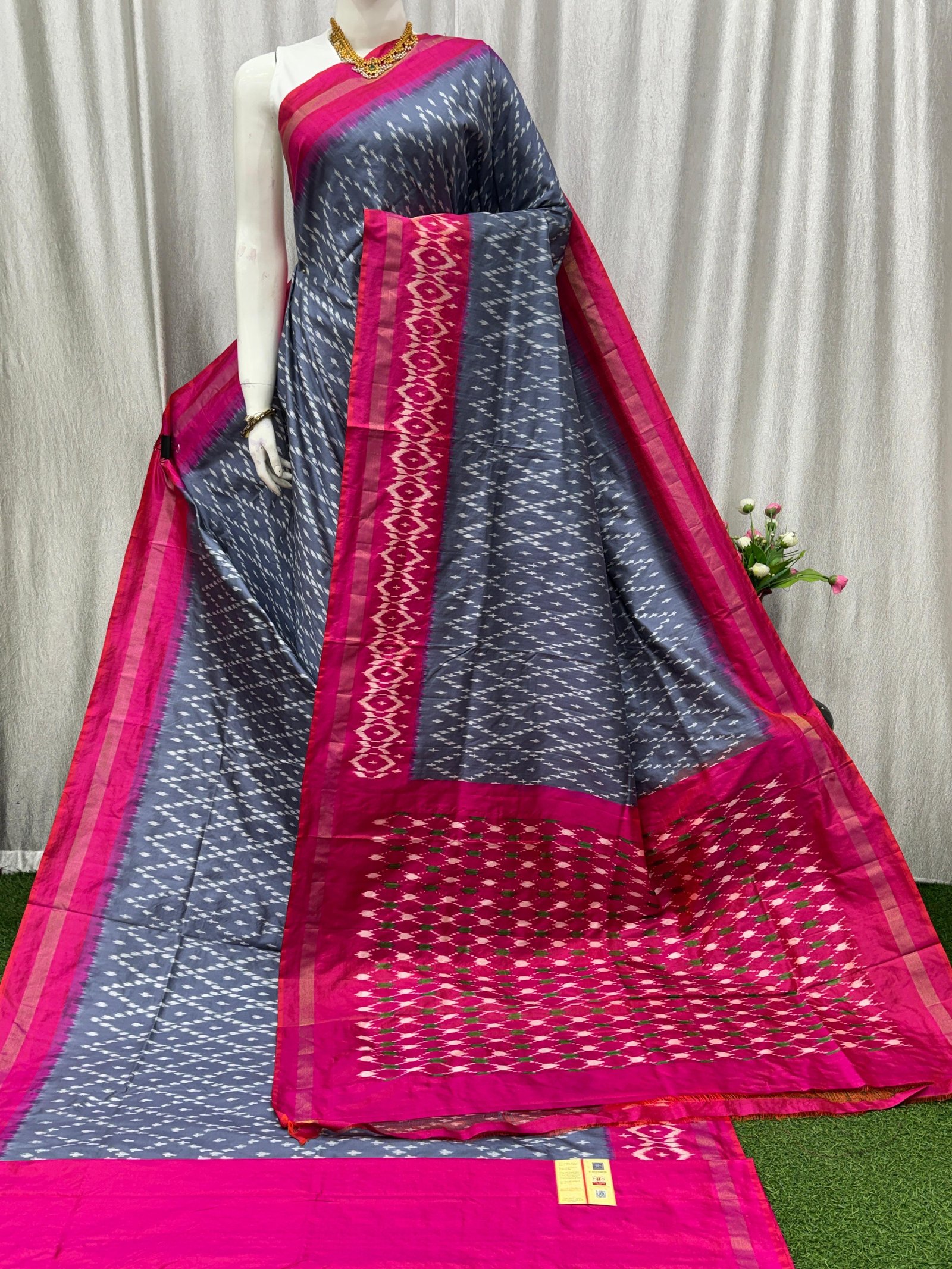 Lightweight Ikat Silk - PASKN27-LSWBDTDCC-22