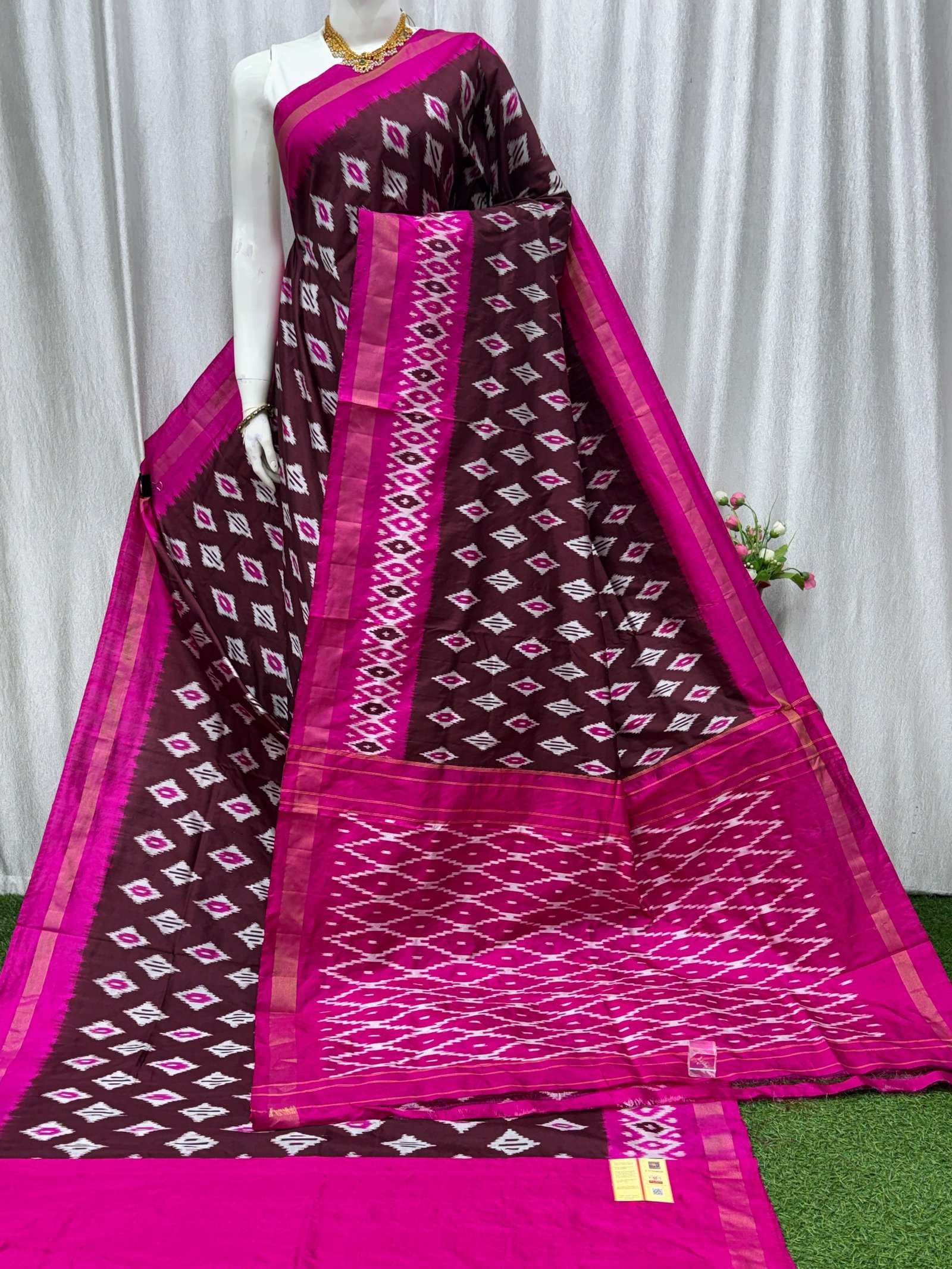 Lightweight Ikat Silk - PASKN27-LSWBDTDCC-26