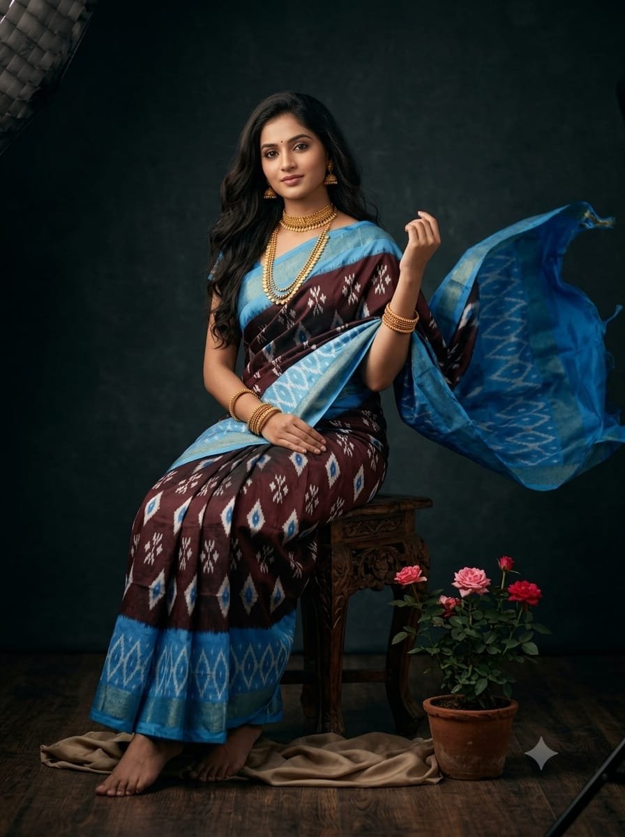 Lightweight Ikat Silk - PGMRL01-LSWBDTDCD-07