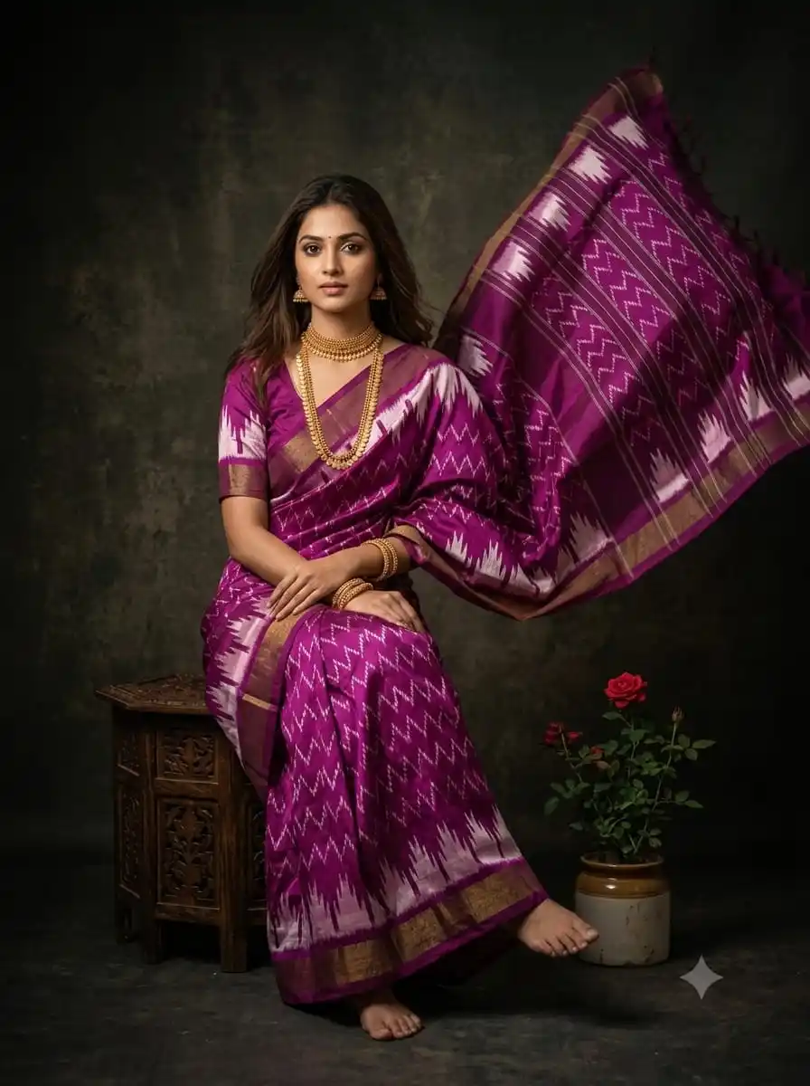 Lightweight Ikat Silk - PGMRL01-LSWBDTDCD-23