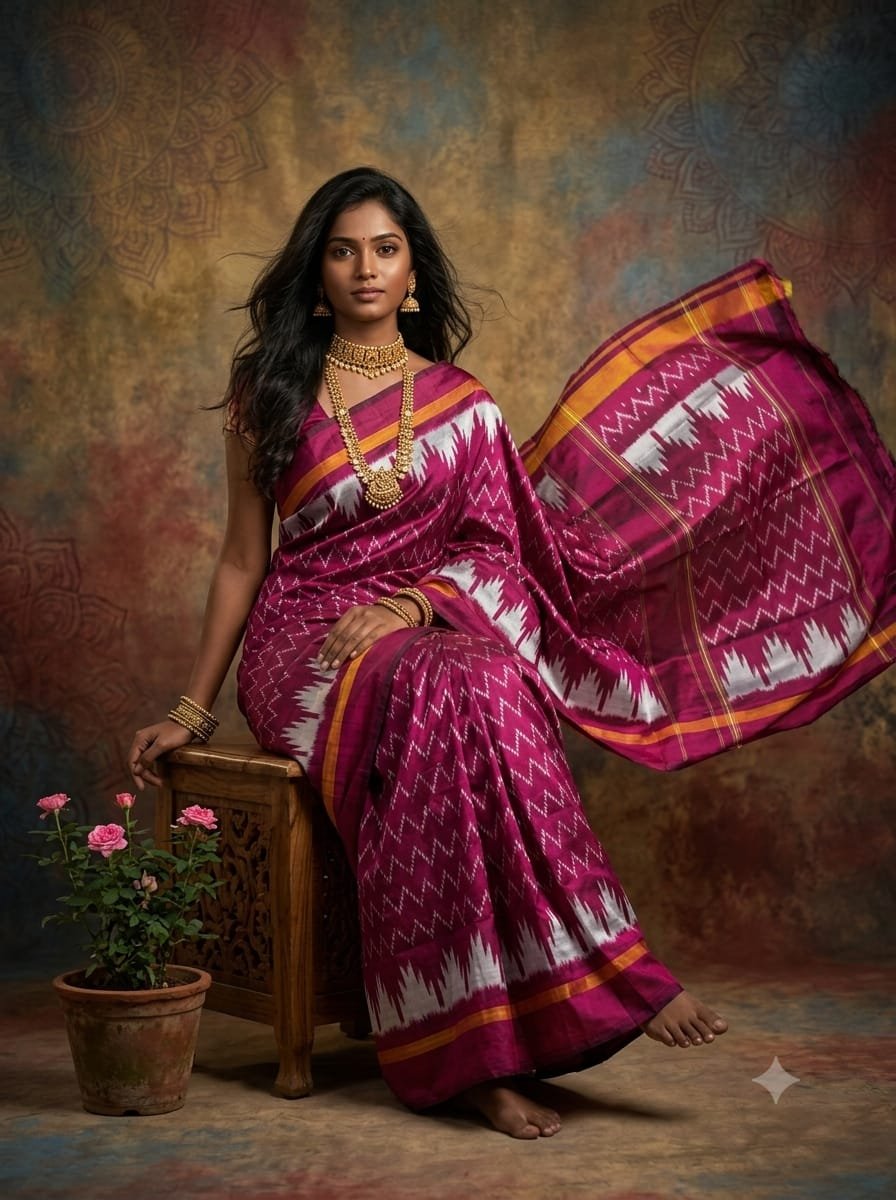 Lightweight Ikat Silk - PGMRL14-LSWBDTDCD-03