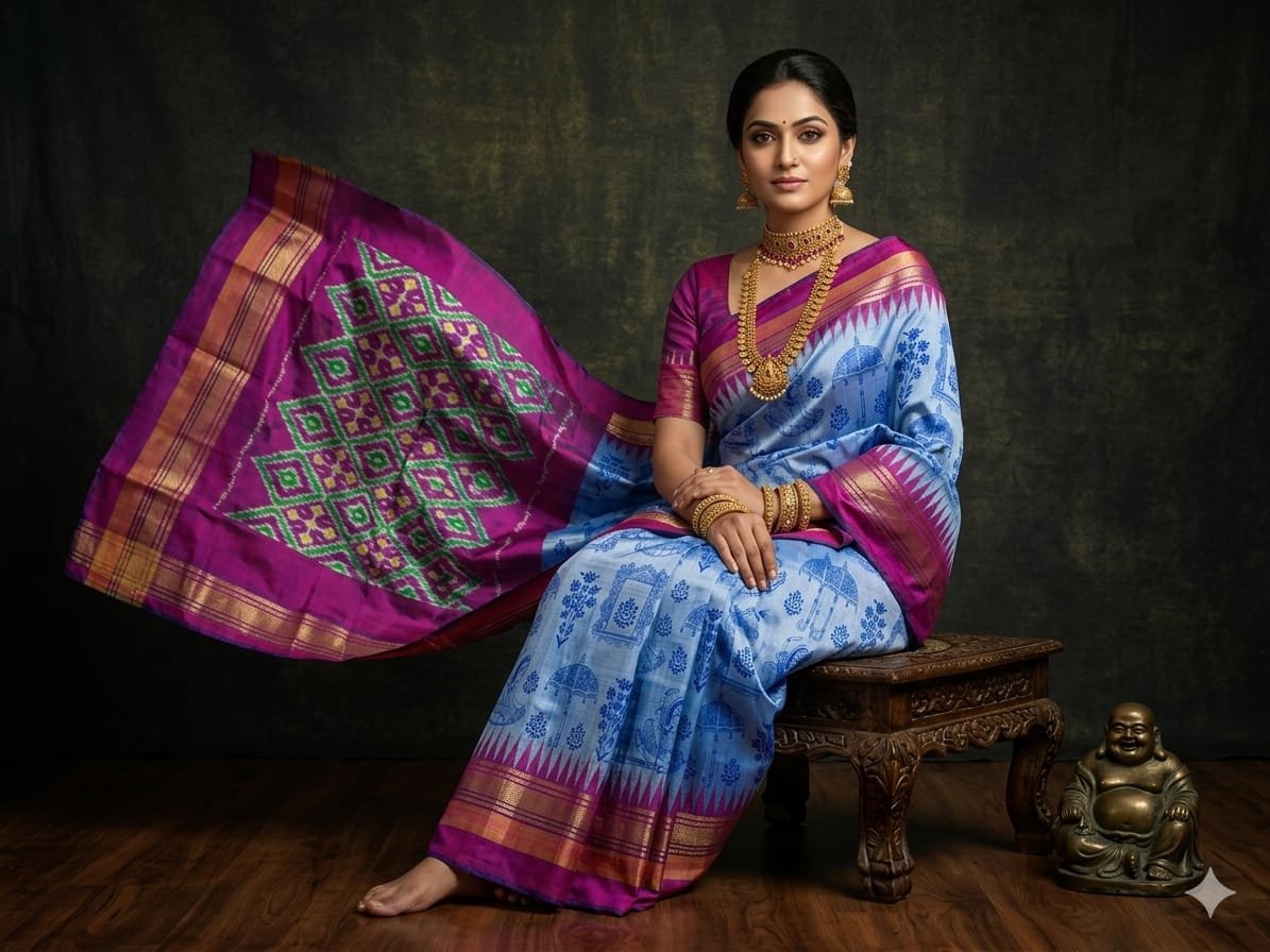 Lightweight Ikat Silk - PGMRN03-LSWBDTDCC-07