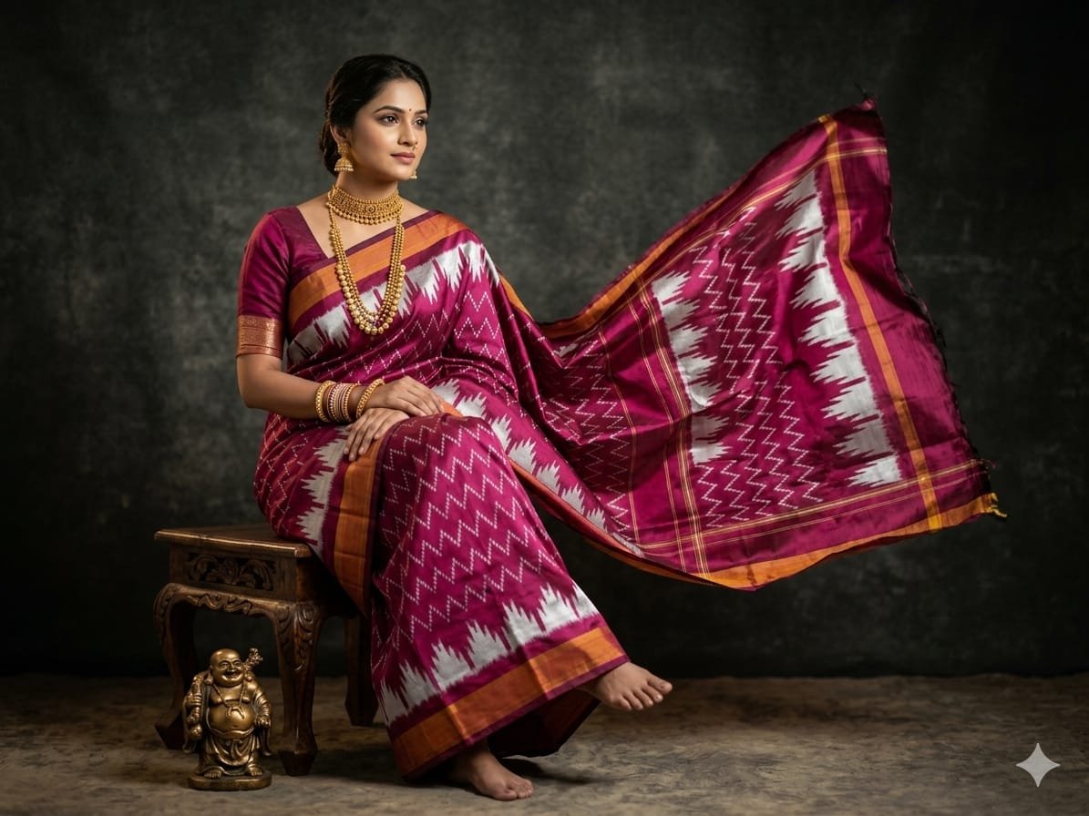 Lightweight Ikat Silk - PGMRN03-LSWBDTDCC-26