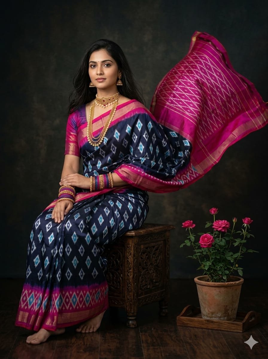 Lightweight Ikat Silk - PGMRN09-LSWBDTDCC-35