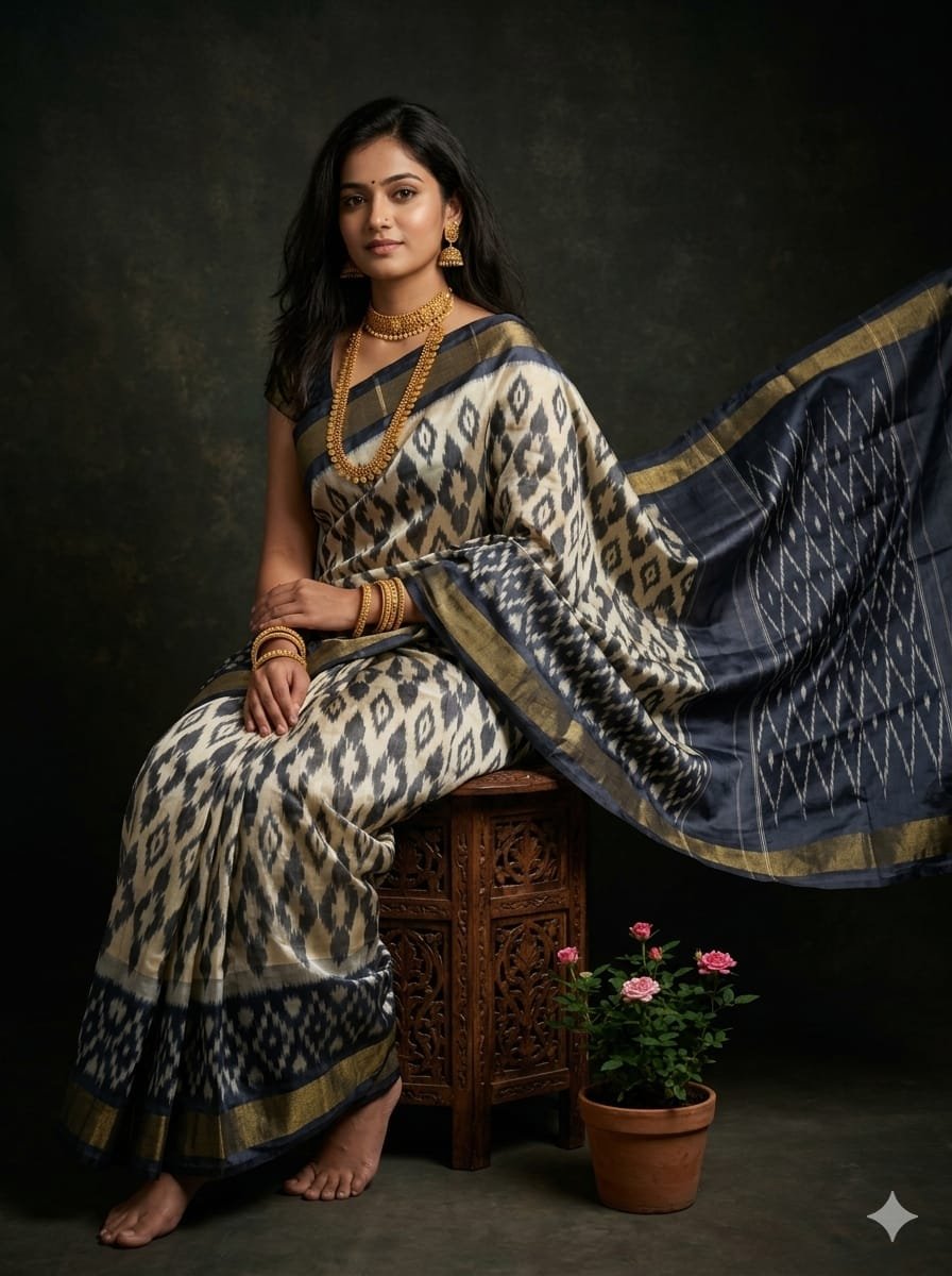 Lightweight Ikat Silk - PGMRN26-LSWBDTDCD-01