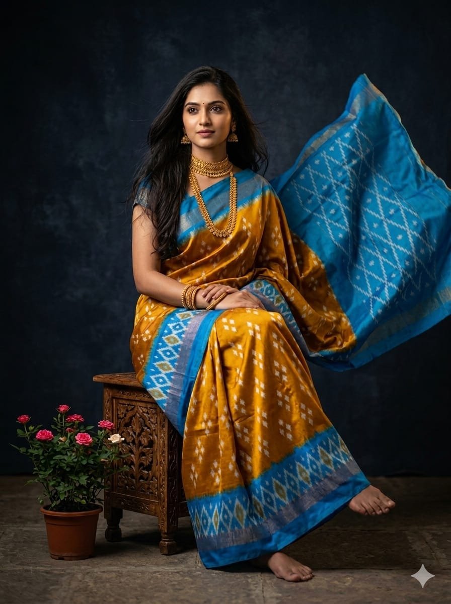 Lightweight Ikat Silk - PGMRN26-LSWBDTDCD-08