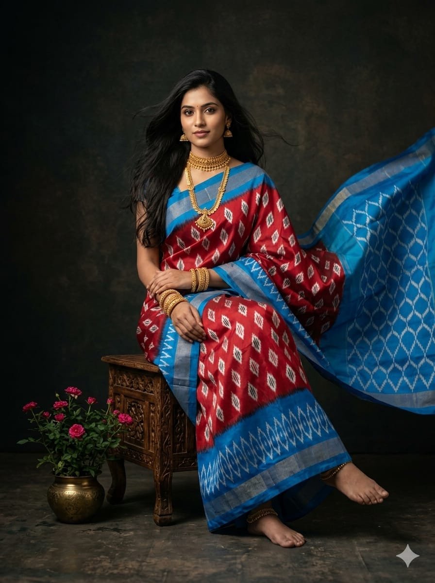 Lightweight Ikat Silk - PGMRN26-LSWBDTDCD-26