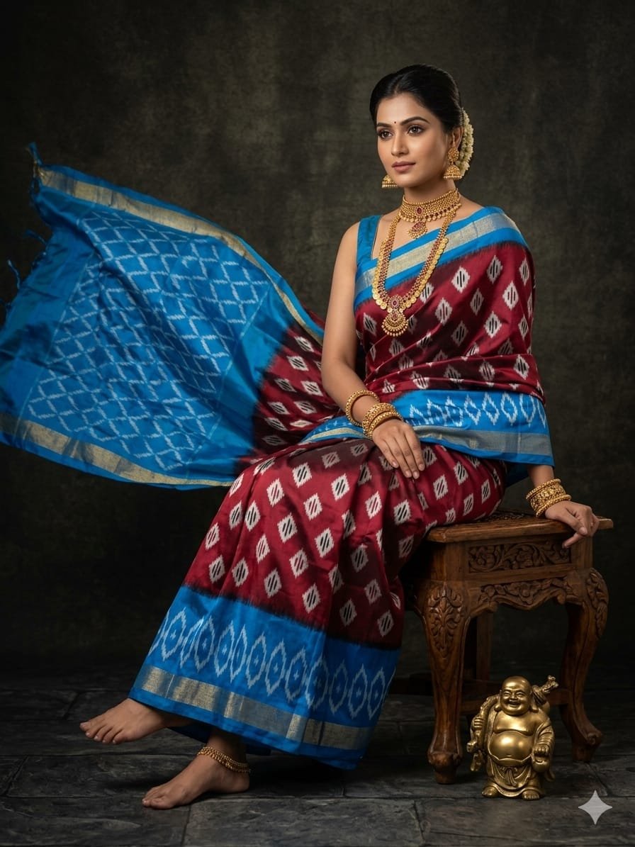 Light Weight Silk Saree - PGMRY23-ILWSDTDCC-08