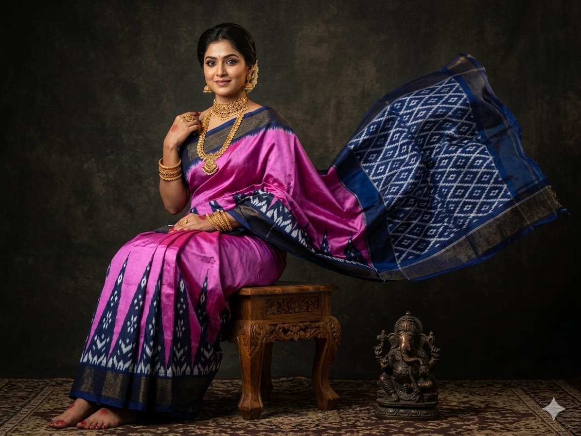 Light Weight Silk Saree - PGMRY23-ILWSDTDCC-37