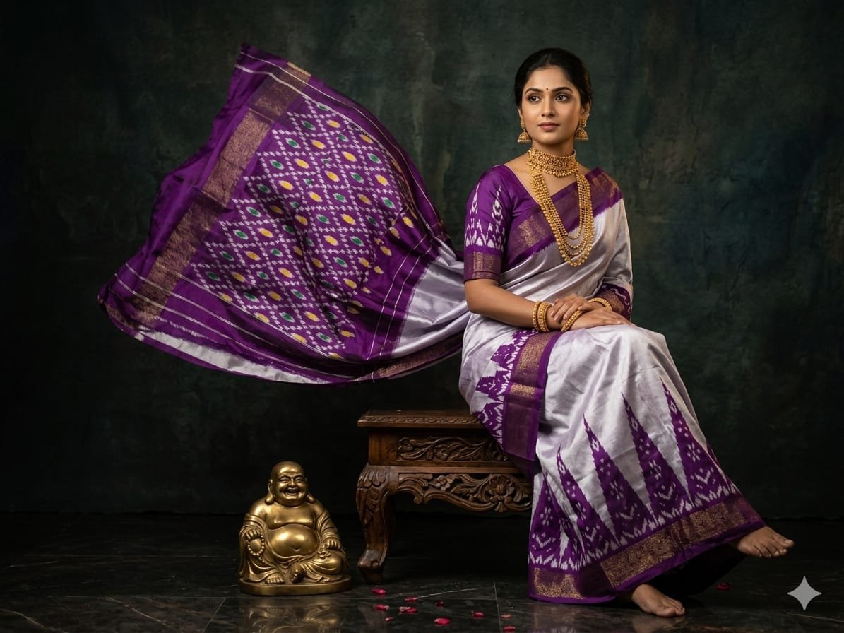 Light Weight Silk Saree - PGMRY23-ILWSDTDCC-50