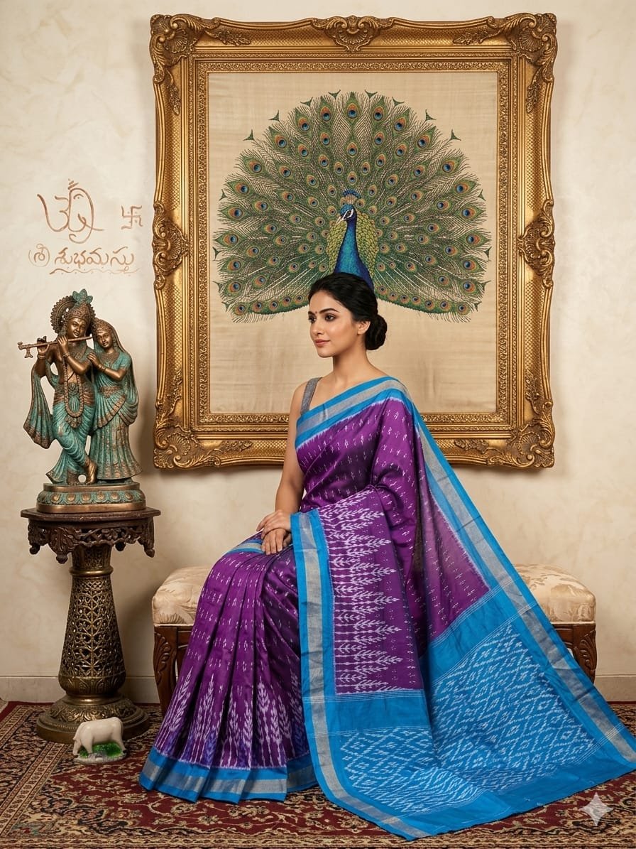 Lightweight Ikat Silk - PRKSL16-LSWBCTDDC-03