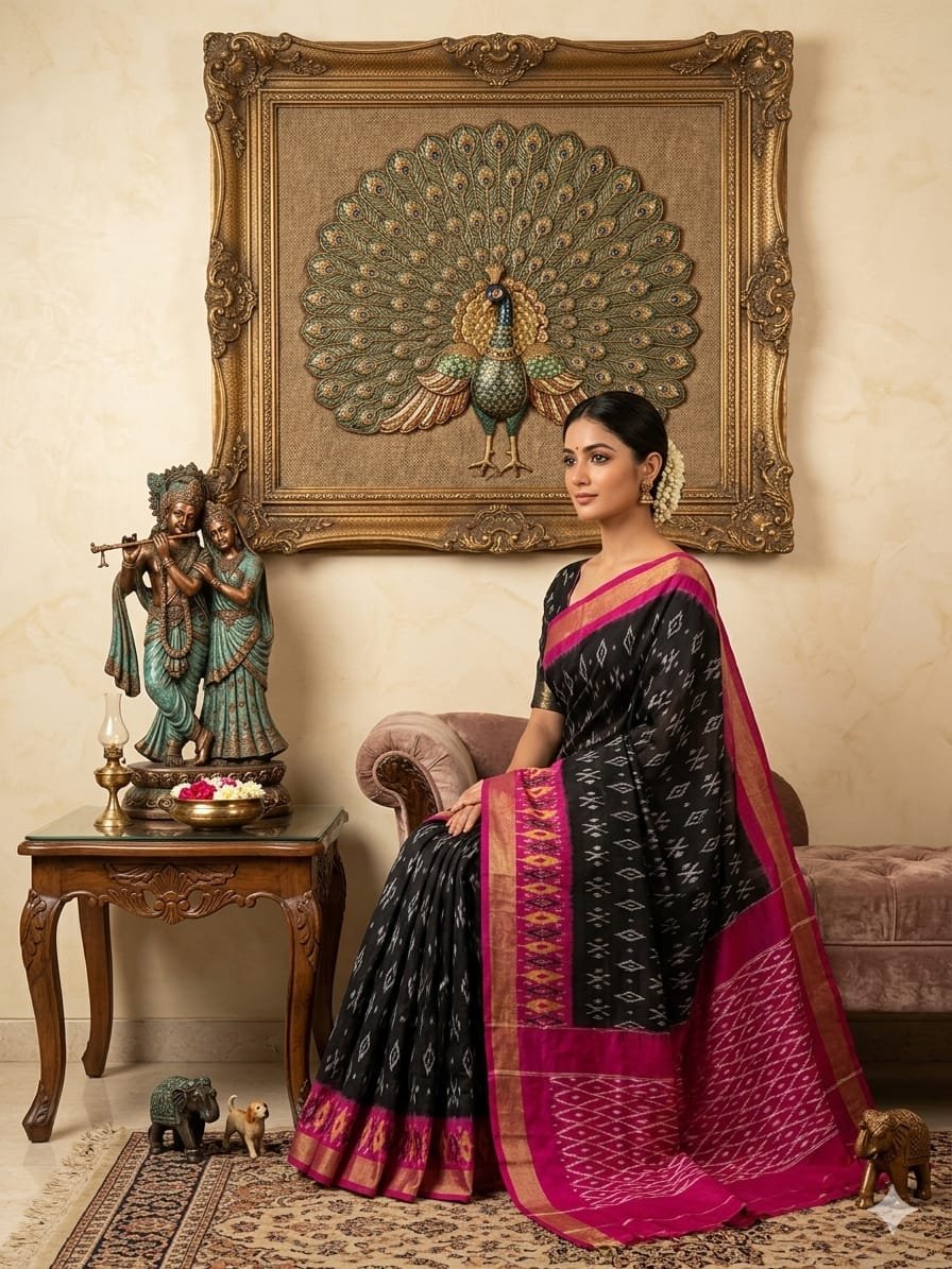 Lightweight Ikat Silk - PRKSL16-LSWBCTDDC-06