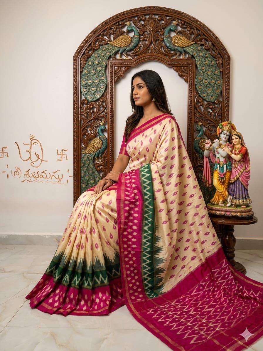 Lightweight Ikat Silk - PRKSL16-LSWBCTDDC-07