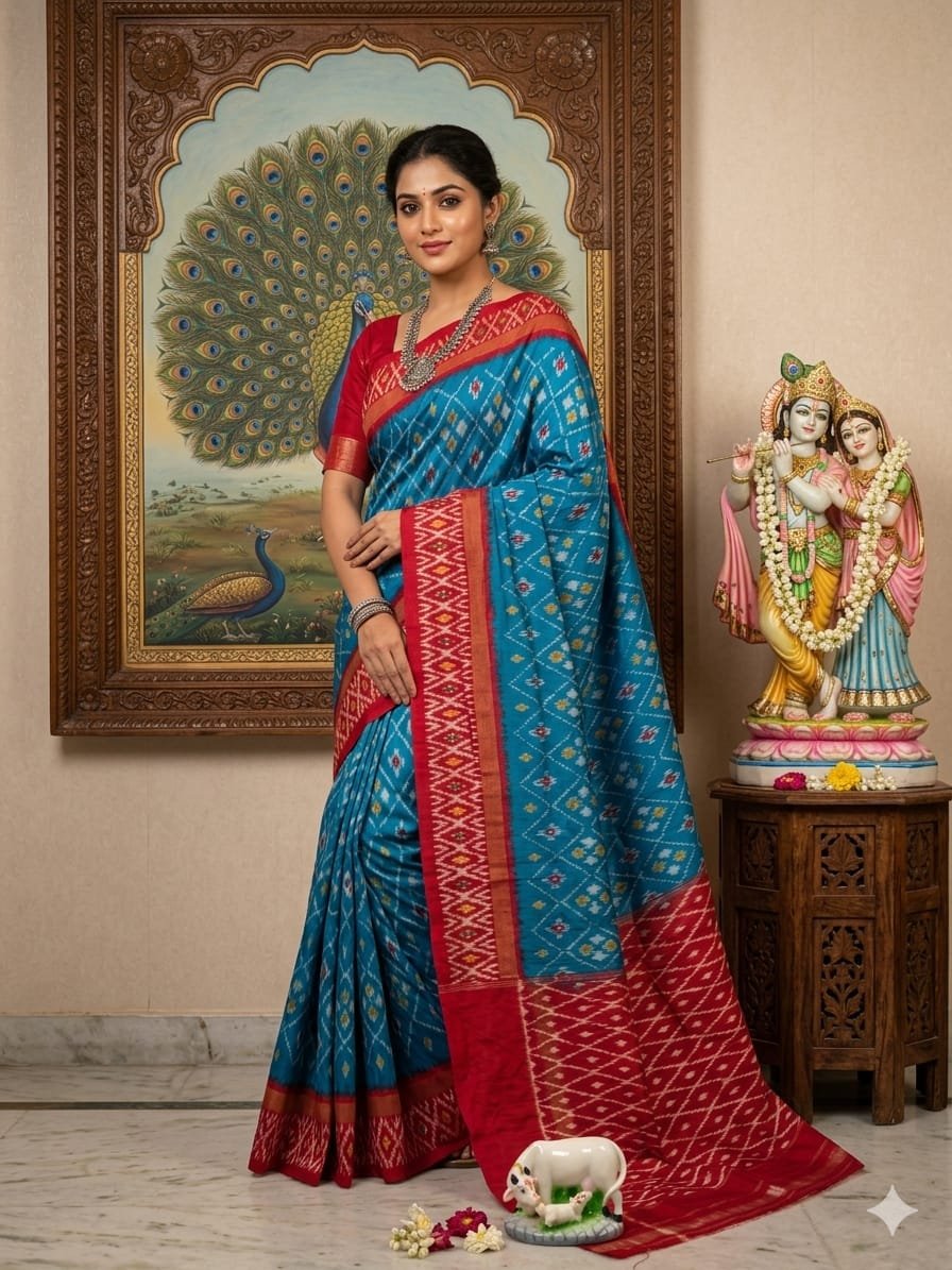 Lightweight Ikat Silk - PRKSL16-LSWBCTDDC-09