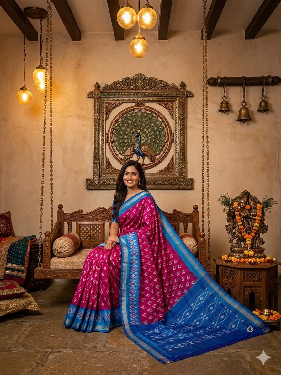 Lightweight Ikat Silk - PRKSL16-LSWBCTDDC-23