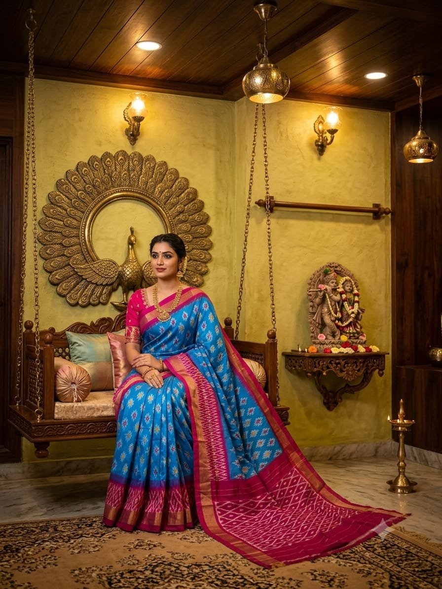 Lightweight Ikat Silk - PRKSL16-LSWBCTDDC-34