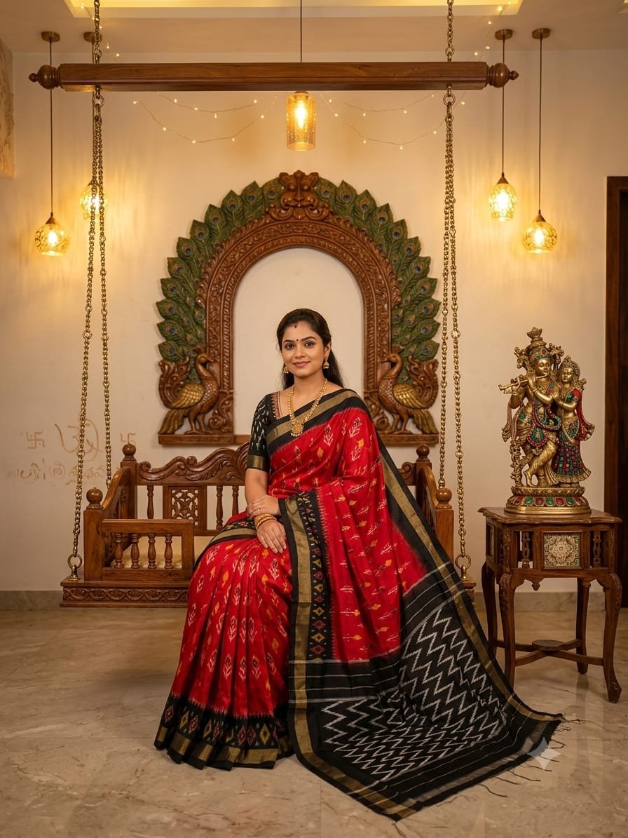 Lightweight Ikat Silk - PRKSL16-LSWBCTDDC-35
