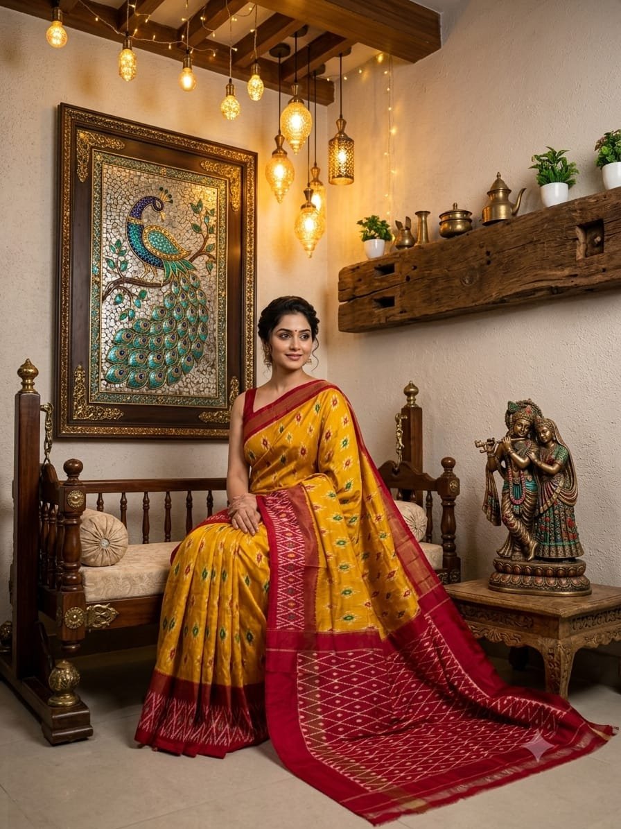 Lightweight Ikat Silk - PRKSL16-LSWBCTDDC-37