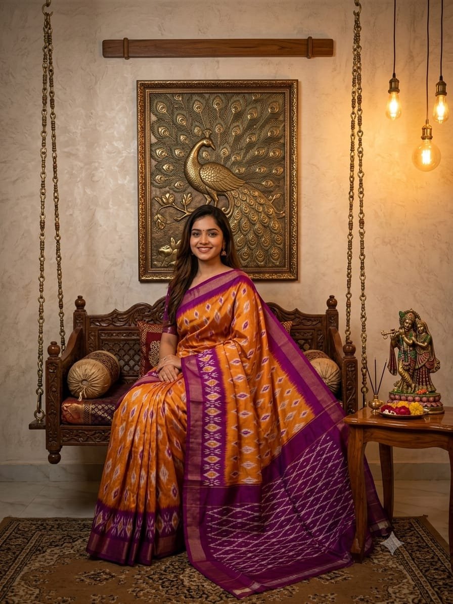 Lightweight Ikat Silk - PRKSL16-LSWBCTDDC-38