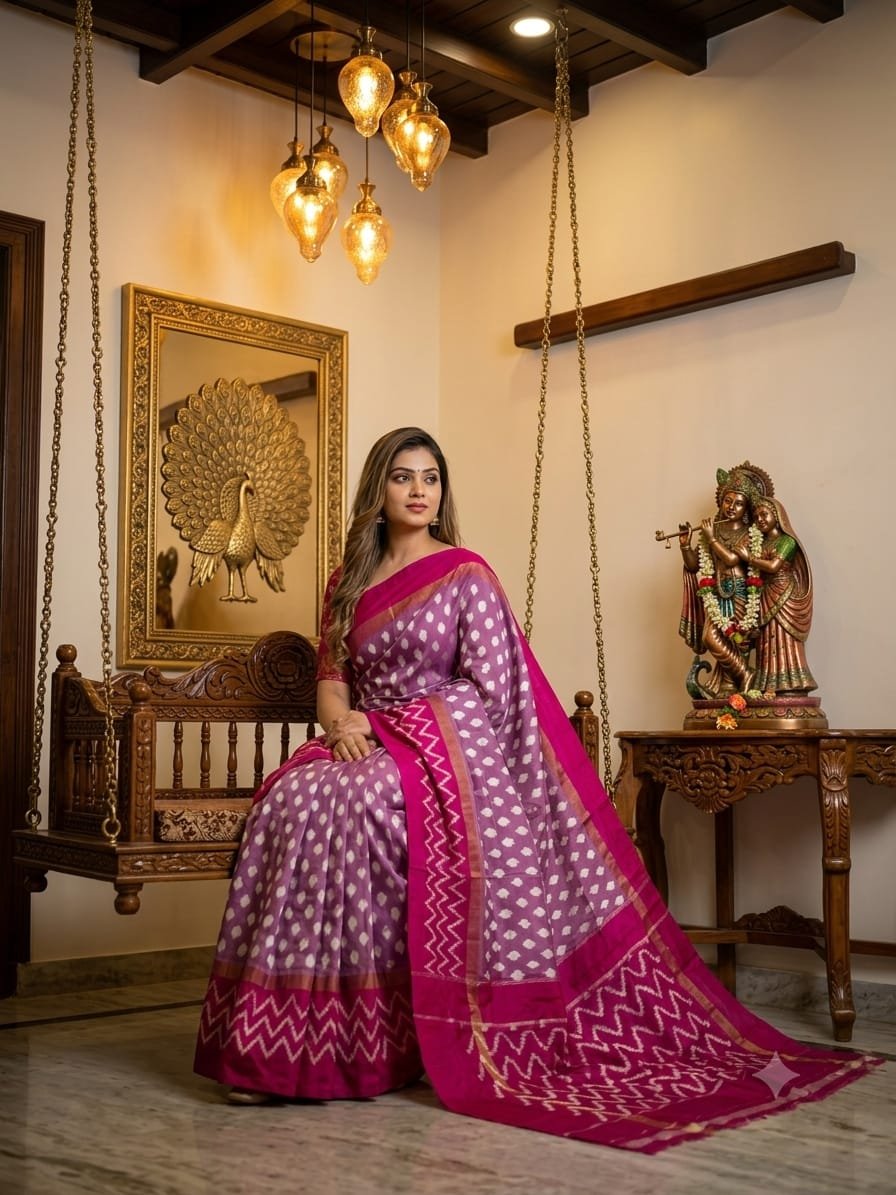 Lightweight Ikat Silk - PRKSL16-LSWBCTDDC-47