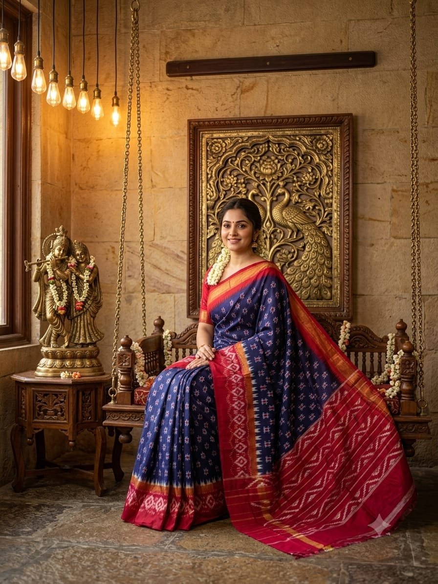 Lightweight Ikat Silk - PRKSL16-LSWBCTDDC-48