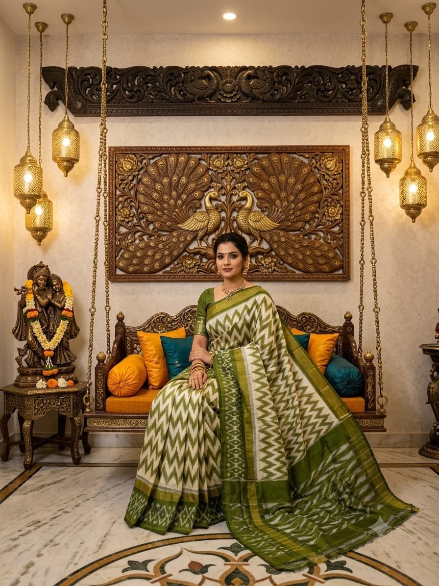 Lightweight Ikat Silk - PRKSL16-LSWBCTDDC-51