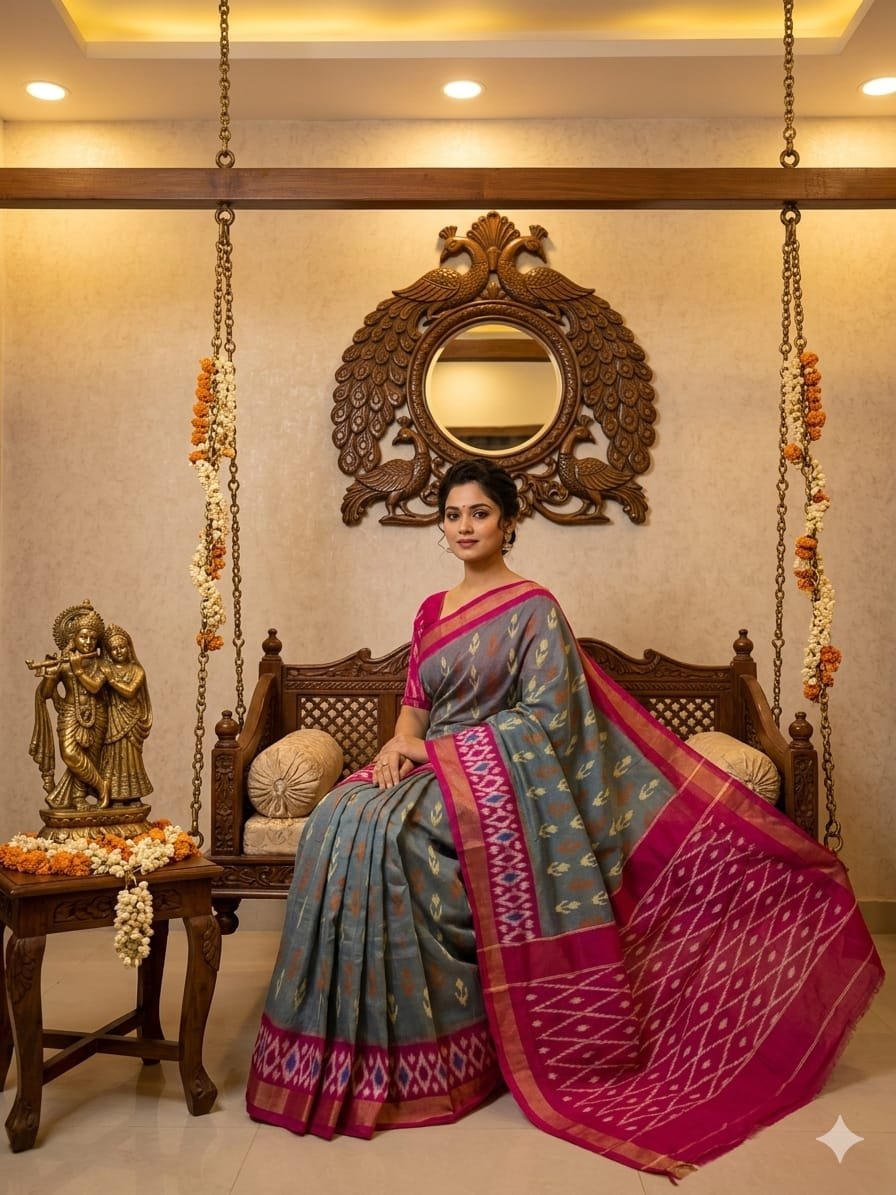 Lightweight Ikat Silk - PRKSS25-LSWBCTZDD-22