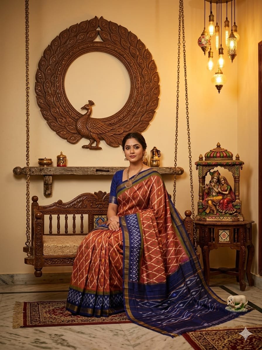 Lightweight Ikat Silk - PRKSS25-LSWBCTZDD-27