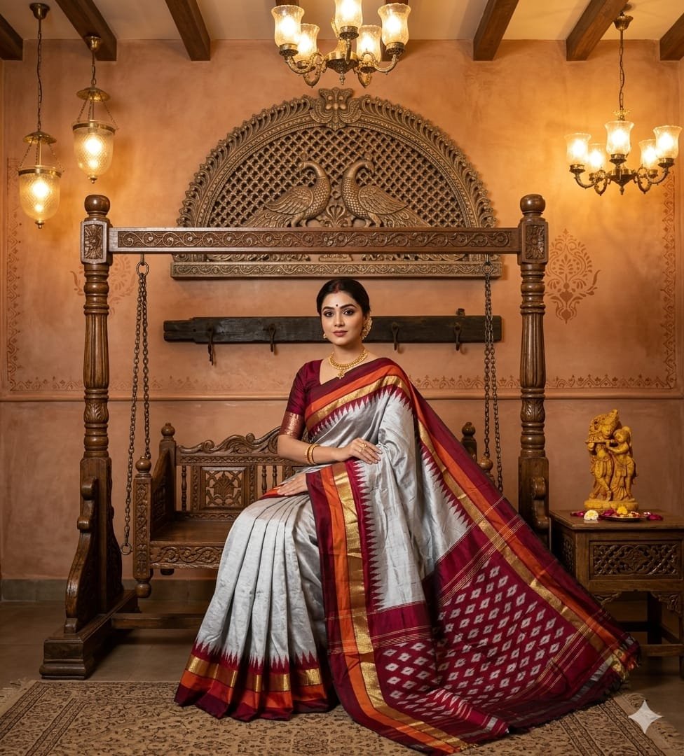 Lightweight Ikat Silk - PRKSS25-LSWBCTZDD-31