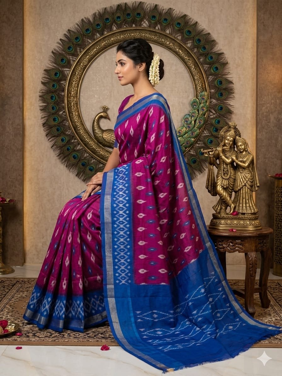 Lightweight Ikat Silk - PRKSS25-LSWBCTZDD-35