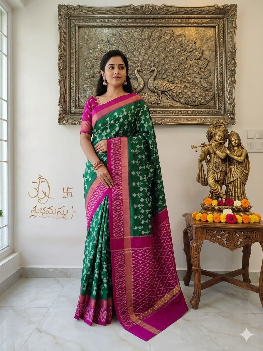 Light Weight Silk Saree - PRKSY24-ILWSDTCDC-31
