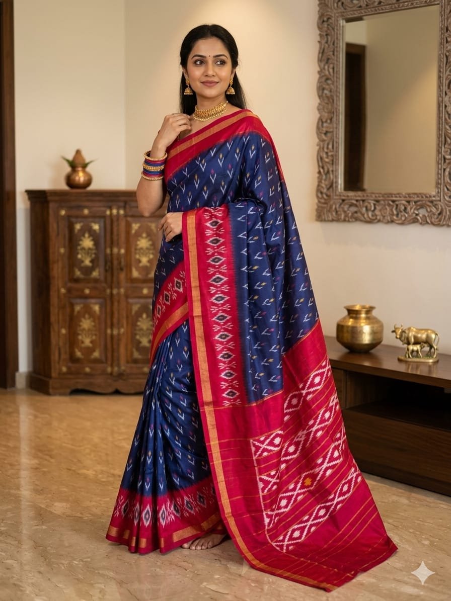 Light Weight Silk Saree - PRKSY24-ILWSDTCDC-34