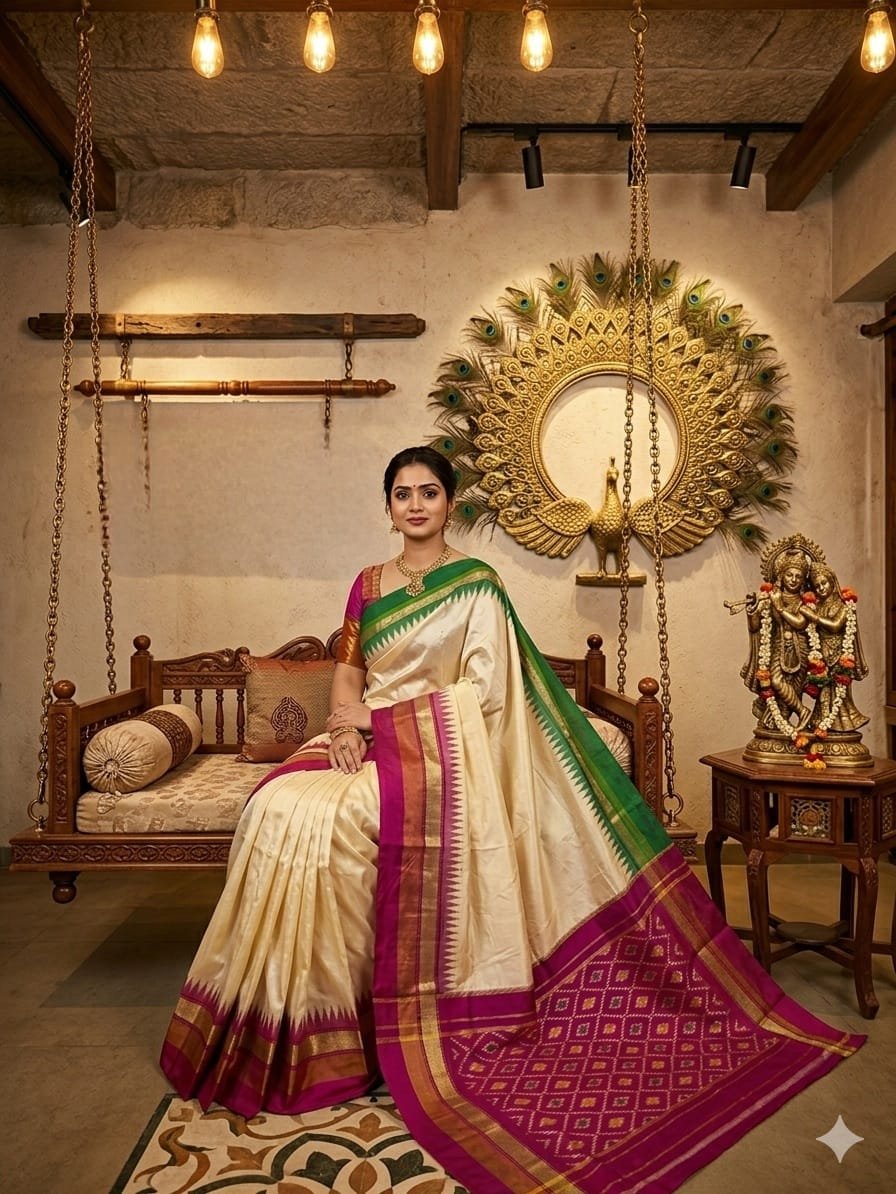 Light Weight Silk Saree - PRKSY24-ILWSDTCDC-45