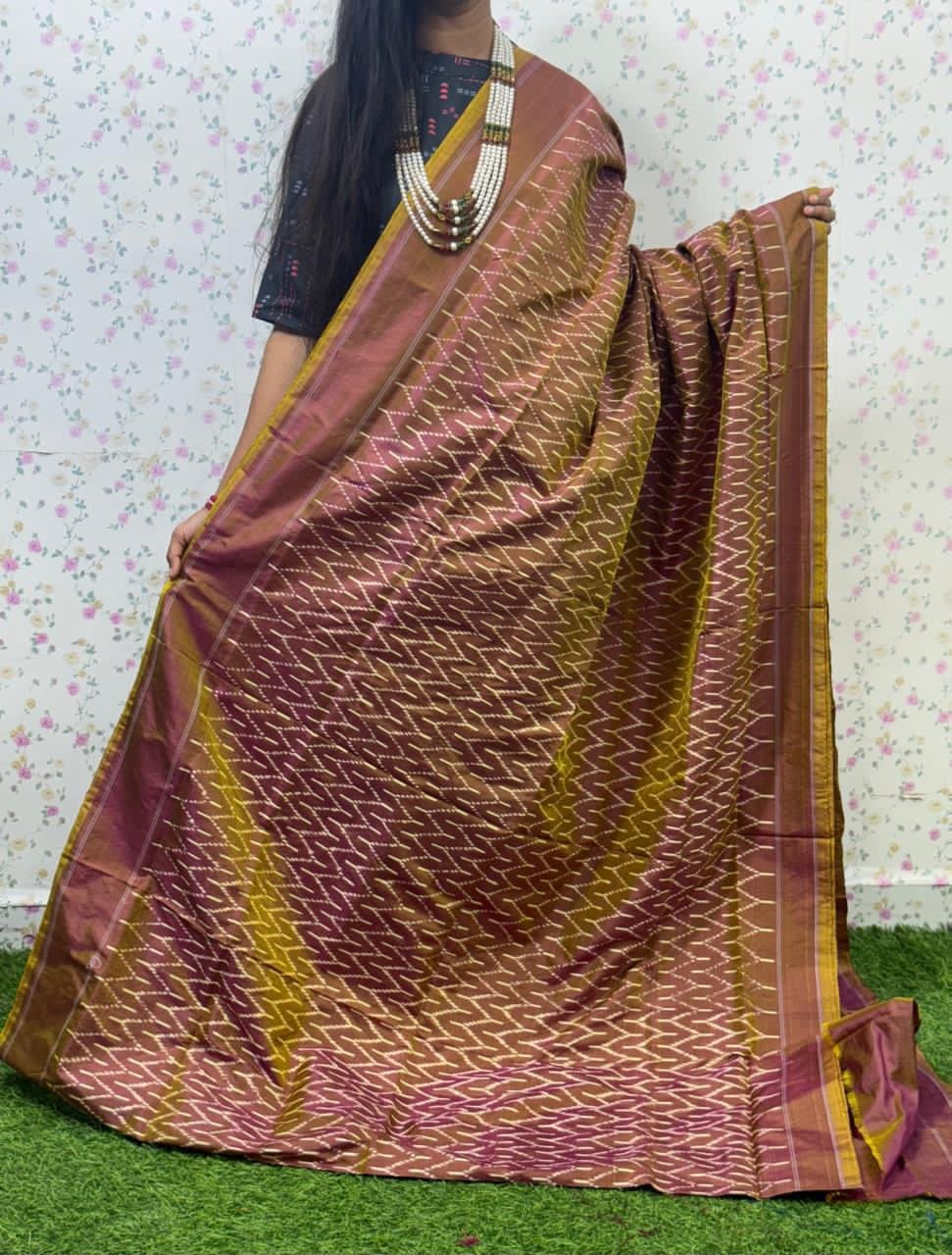 Lightweight Ikat Silk - PSDHS16-LSWBDTDCC-07
