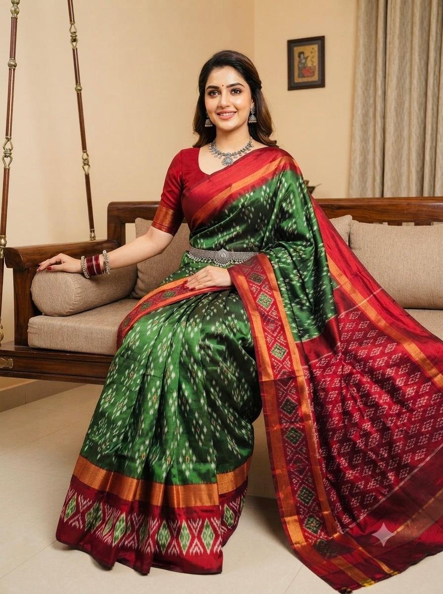 Lightweight Ikat Silk - PSRGG01-LSWBCTDCC-08