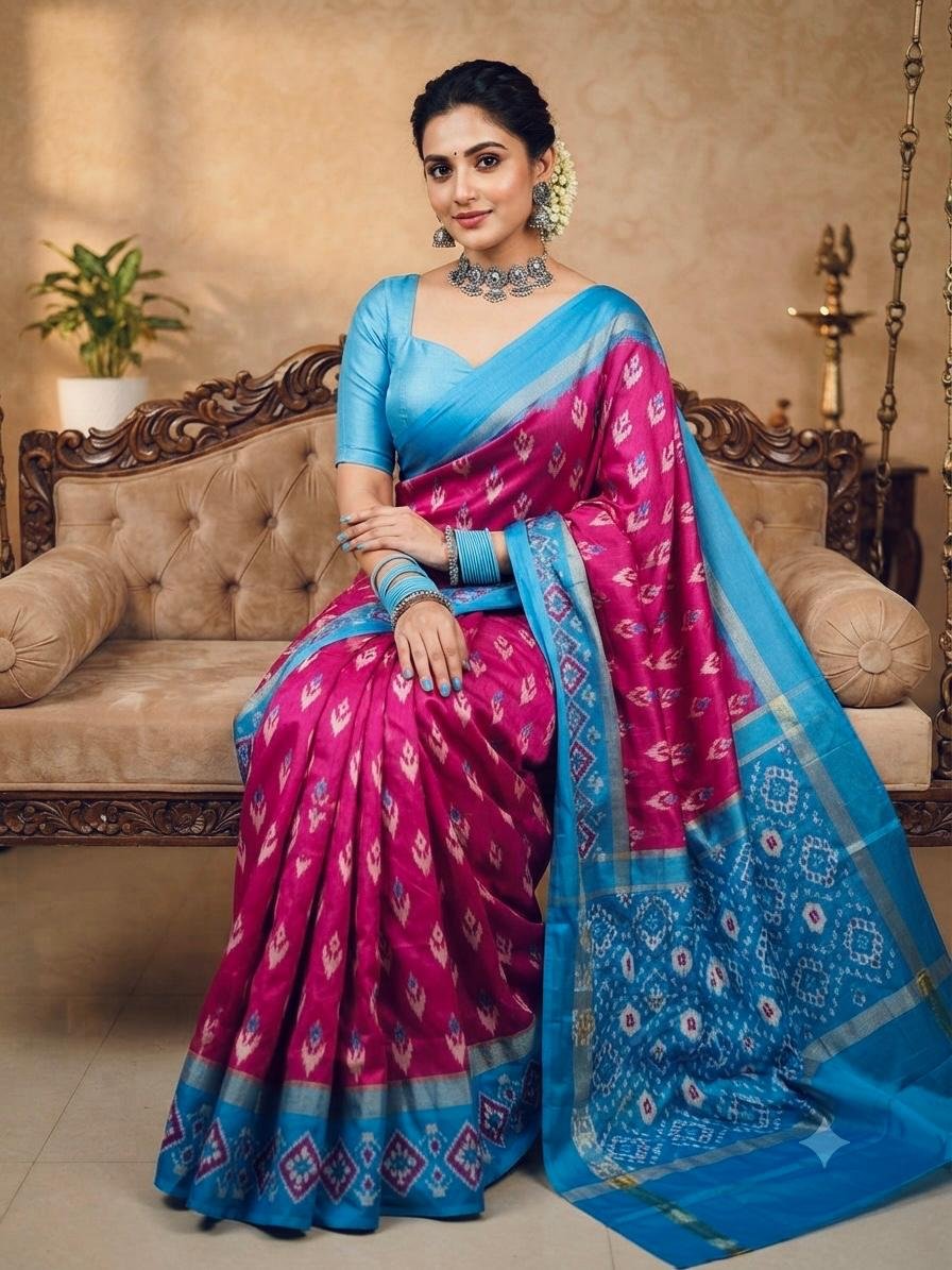 Lightweight Ikat Silk - PSRGG01-LSWBCTDCC-16