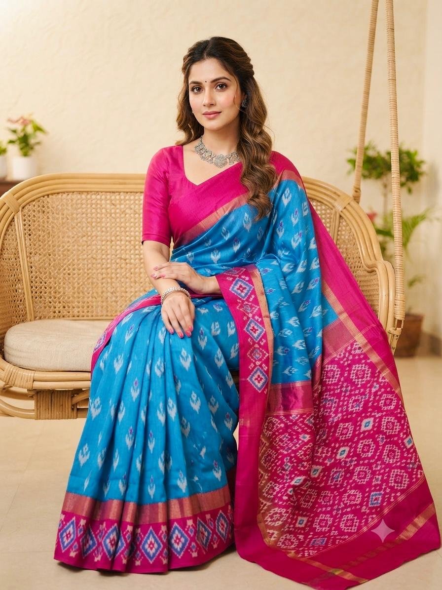 Lightweight Ikat Silk - PSRGG01-LSWBCTDCC-19