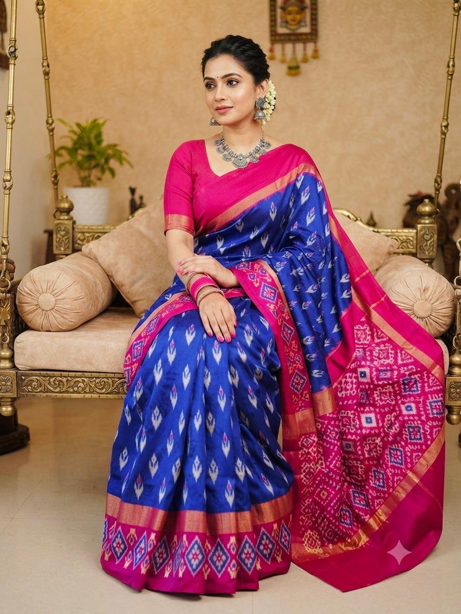 Lightweight Ikat Silk - PSRGG01-LSWBCTDCC-20