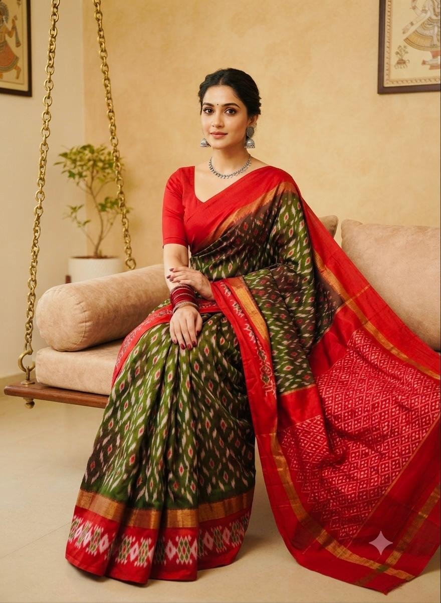 Lightweight Ikat Silk - PSRGG05-LSWBCTDCC-01