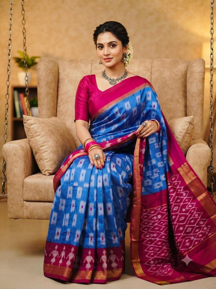 Lightweight Ikat Silk - PSRGG05-LSWBCTDCC-02
