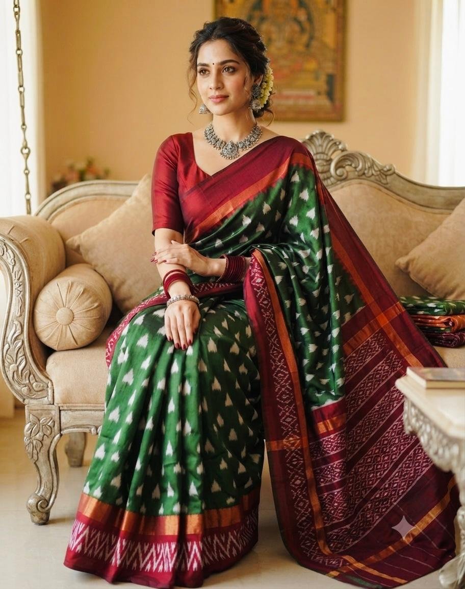 Lightweight Ikat Silk - PSRGG05-LSWBCTDCC-05