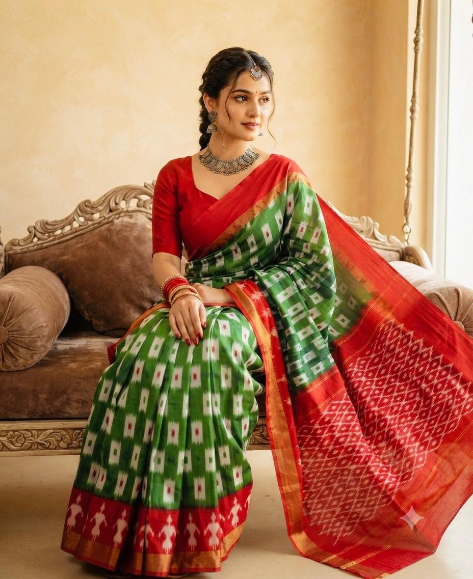 Lightweight Ikat Silk - PSRGG05-LSWBCTDCC-09